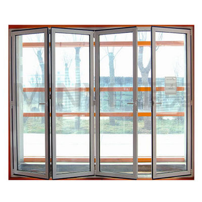 Decorative Aluminum Folding Glass Doors with EPDM Rubber Strip and 5mm 12A 5mm Glass
