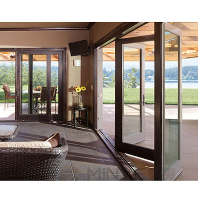 Decorative Aluminum Folding Glass Doors with EPDM Rubber Strip and 5mm 12A 5mm Glass