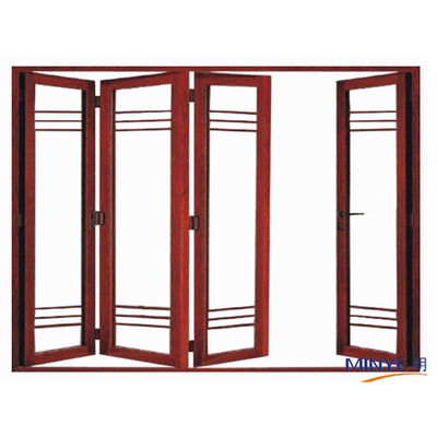 Decorative Aluminum Folding Glass Doors with EPDM Rubber Strip and 5mm 12A 5mm Glass