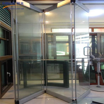 Main Material Glass French Design Aluminum Frame Double Tempered Glass Bi Folding Door