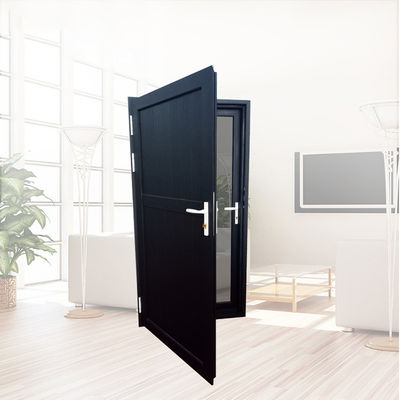 Window Screen Integrated Aluminum Alloy Door with White Profiles and Stainless Steel