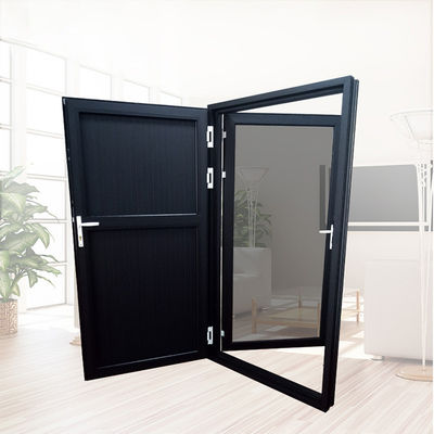Window Screen Integrated Aluminum Alloy Door with White Profiles and Stainless Steel