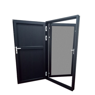 Window Screen Integrated Aluminum Alloy Door with White Profiles and Stainless Steel