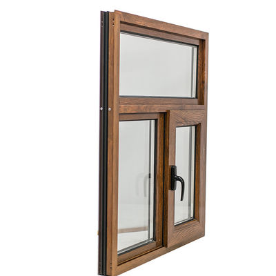 Swing Open Style Classical Style Wood Aluminum Casement Windows with UPVC Frame Glass