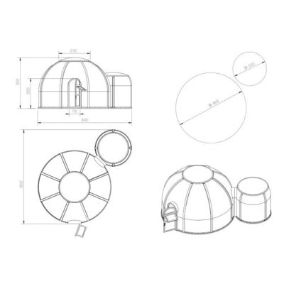 Hotel Dome House with 2020 Newest Star View Design and Spacious 5M*7.5M*H3.5M Size