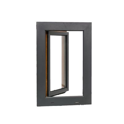 Customized 2.5 mm Profile Thickness PVC Casement Windows with Hurricane Impact Glass