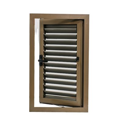 Villa Louver Windows With Anodized Aluminum Frame And Fixed Blades For Residential