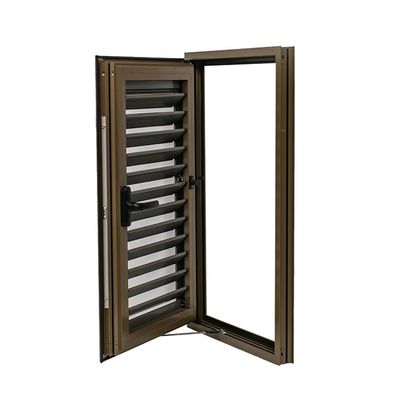 Villa Louver Windows With Anodized Aluminum Frame And Fixed Blades For Residential