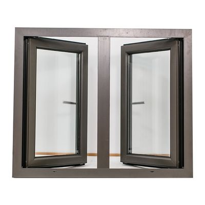 Aluminum Casement Window with Double Tempered Glass and Horizontal Hurricane Impact