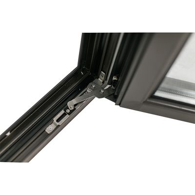Aluminum Casement Window with Double Tempered Glass and Horizontal Hurricane Impact