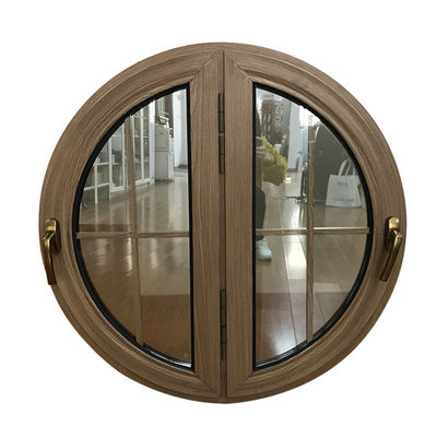 Oval and Round Window Shade Circular Glass Windows with Wooden Grain Profile Finish