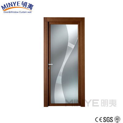Elegant Design Interior Aluminum Bathroom Door with Ventilation and Wood Color Option