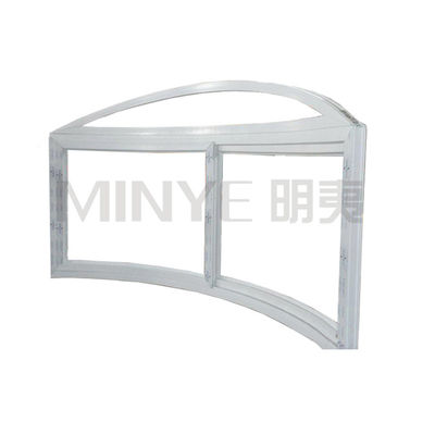 Horizontal Opening Pattern Curved Glass Windows Design with Tempered Safety Glass