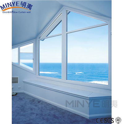 Horizontal Opening Pattern Curved Glass Windows Design with Tempered Safety Glass