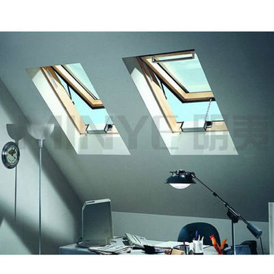3.0mm CE Aluminum Cladding Wooden Profile Modern Double Glazed Skylight for Apartment