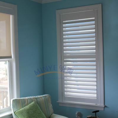 Durable Design Eco Friendly PVC Plastic Blade Plantation Window Shutters From Shanghai