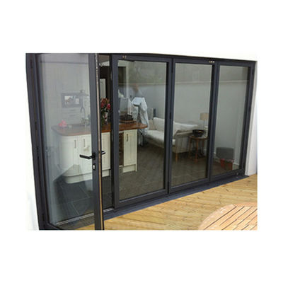 Modern Design Waterproof Aluminum Alloy Sound Proof Folding Door with Tempered Glass