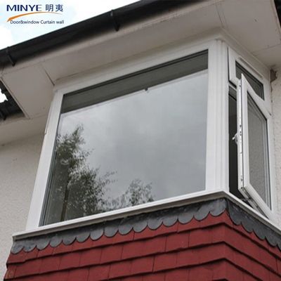 Double Glazed Double Tempered Glass Swing Out PVC Bay Vinyl Windows for Residential