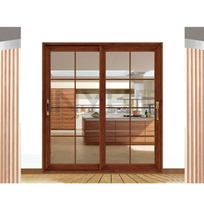 Power Coating Semi Automatic Glass Door Sliding With Wheel for Customer Satisfaction