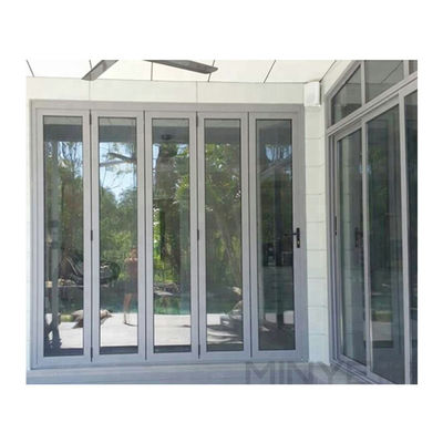 Finished Accordion Magnet Bathroom PVC Folding Door for Surface