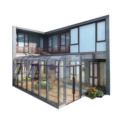 Aluminum Profile Frame Winter Garden Room with Double Glass and Triangle Roof Molding