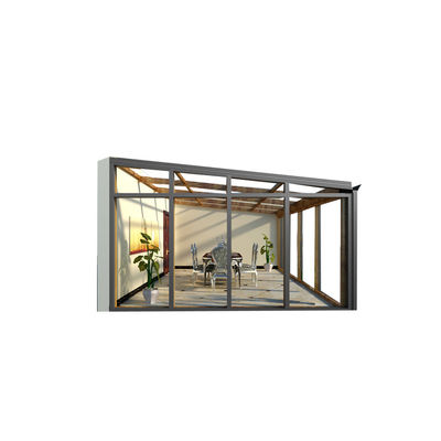 Aluminum Profile Frame Winter Garden Room with Double Glass and Triangle Roof Molding