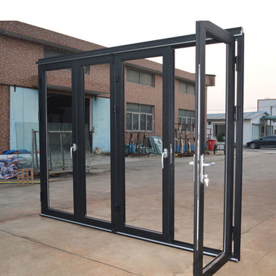 Shanghai Soundproof Aluminium Folding Glass Door with Double Glazed Toughened Glass