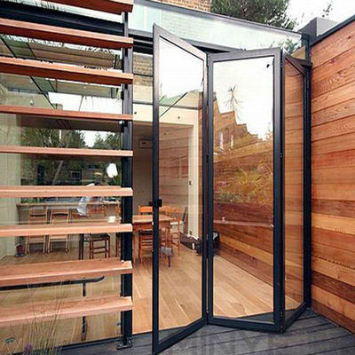Shanghai Soundproof Aluminium Folding Glass Door with Double Glazed Toughened Glass