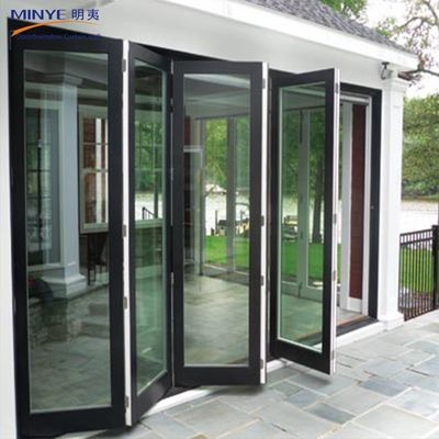 Shanghai Soundproof Aluminium Folding Glass Door with Double Glazed Toughened Glass