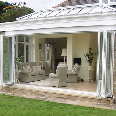 Shanghai Soundproof Aluminium Folding Glass Door with Double Glazed Toughened Glass