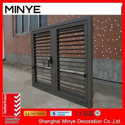 Customized Profile Color Aluminum Shutter Window with Hinges and Exterior Shutters