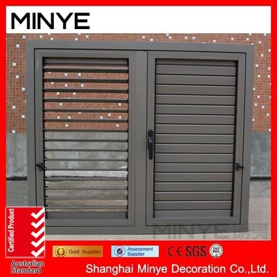 Customized Profile Color Aluminum Shutter Window with Hinges and Exterior Shutters