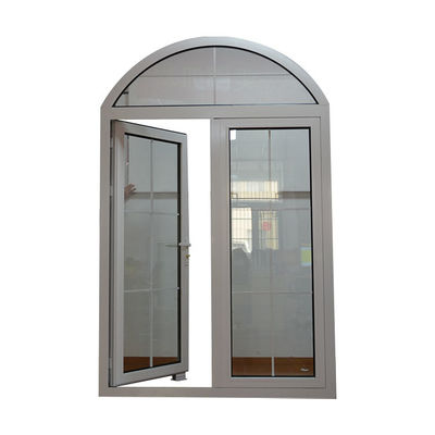 Residential White Grid Aluminum Main Door Design with Customized Size Configurations