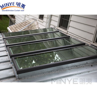 Roof Window Shade Hung Open POWDER COATED Aluminum Roof Skylight with 5MM 9A 5MM Glass