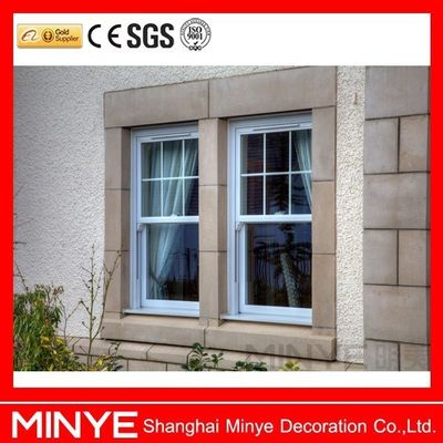 Windproof UPVC/PVC Vertical Sliding Window Grill Design for Living Room Functionality