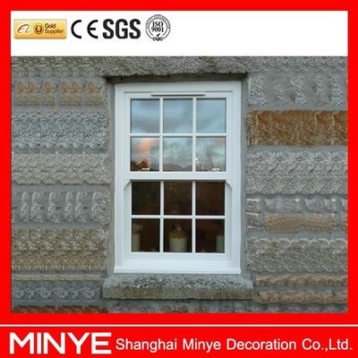 Windproof UPVC/PVC Vertical Sliding Window Grill Design for Living Room Functionality