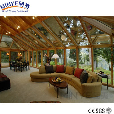 Sunroom With Double Tempered Glass For Prefabricated Aluminum Glass House