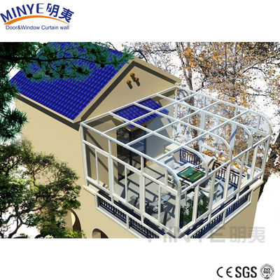 Sunroom With Double Tempered Glass For Prefabricated Aluminum Glass House