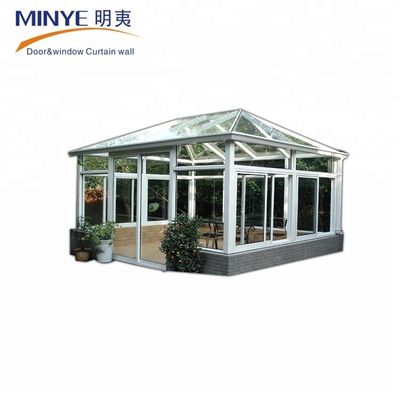 Sunroom With Double Tempered Glass For Prefabricated Aluminum Glass House