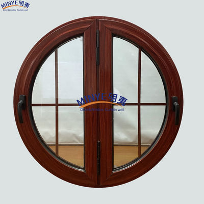 German Hardware Thermal Break Aluminum Alloy Profile Round Casement Window for Living Room