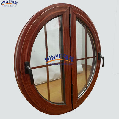 German Hardware Thermal Break Aluminum Alloy Profile Round Casement Window for Living Room
