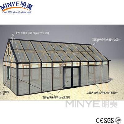 Insulated Glass Rooms with Triangle Roof Molding and 30-40DB Enhanced Noise Reduction