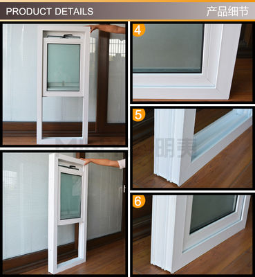 Vertical Open Style Design Bathroom Windows with 2.5mm Profile Thickness