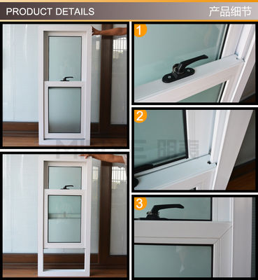 Vertical Open Style Design Bathroom Windows with 2.5mm Profile Thickness