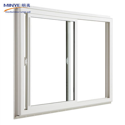 Horizontal Opening Pattern Vinyl Sliding Window with Flange Fin and Toughened Glass