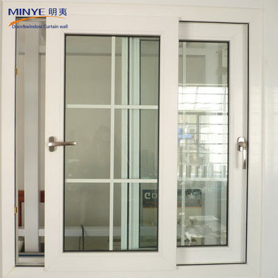 Horizontal Opening Pattern Vinyl Sliding Window with Flange Fin and Toughened Glass