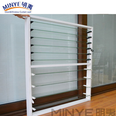 Low-E Glass Electric Exterior Rolling Shutter Window with Horizontal Opening Pattern