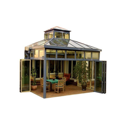 Double Tempered Double Glazed Lowe Glass Sunroom with Powder Coated Aluminum Profile