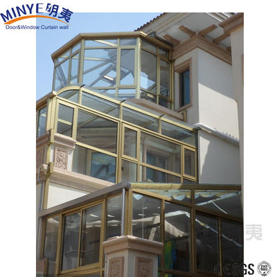 Aluminum Frames and Glass Panels Prefabricated Thermal Break Sunroom for Green House