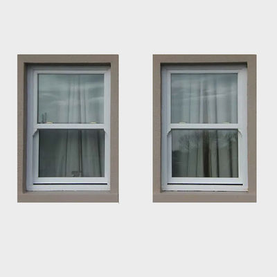 Folding Screen Modern Design UPVC Up and Down Sliding Window with Tempered Glass
